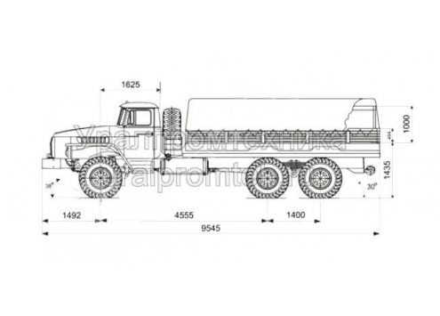 Бортовой автомобиль Урал-4320-0911-60 (Код модели: 5302) Бортовой автомобиль Урал-4320-0911-60 (Код модели: 5302)