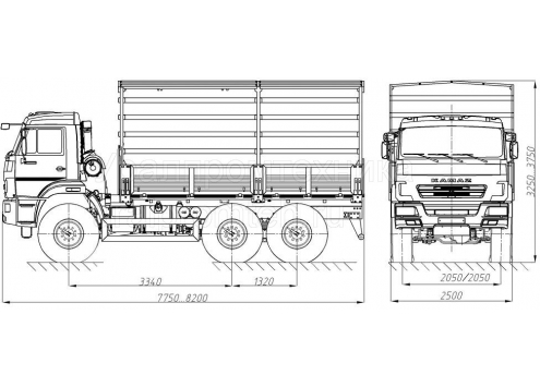 Бортовой автомобиль КамАЗ 5350 (43871C) (Код модели: 5401) Бортовой автомобиль КамАЗ 5350 (43871C) (Код модели: 5401)