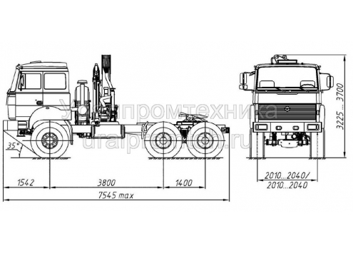 Автомобильный кран-манипулятор на шасси Урал-44202 (69022D) (Код модели: 5102) Автомобильный кран-манипулятор на шасси Урал-44202 (69022D) (Код модели: 5102)