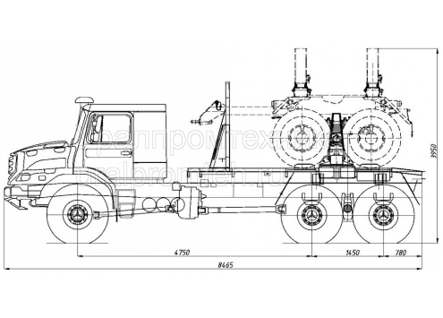 Трубоплетевоз Zetros 6x6 Трубоплетевоз Zetros 6x6