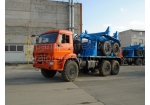 Тягач трубоплетевоз КамАЗ 43118 с прицепом-роспуском
