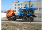 Трубоплетевозный КамАЗ 43118 с прицепом роспуском