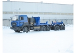 Трубоплетевозный автопоезд Урал-6370 ГБО с прицепом-роспуском 904706