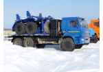 Трубоплетевозный автопоезд: тягач Камаз-43118 с ГБО с роспуском 9047T