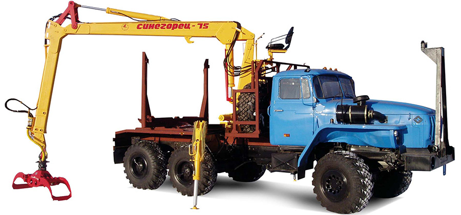 лесовоз Урал-4320 с КМУ Синегорец-75